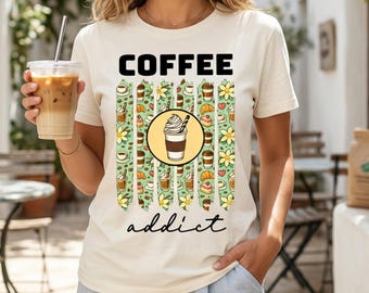 Coffee, Addict, PNG Bundle, Retro Grafik, t-shirt, Tee-Design, tshirt, shirts, Mama, Mama, Papa, Geschenk, Streifen, Muster (Digitaler Download)
