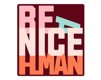 Sei ein netter Mensch PNG Shirt-Design, Kindness Zitat T-Shirt Grafik, positive Retro Pastell digitale Datei, Lehrer Geschenk, gute Stimmung T-Shirt