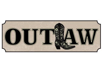 Outlaw PNG, Hemd, T-Shirt, Hemden, Grafik, Design, Druck, Cowgirl, Cowboy, Geschenk, Western, Country, Boot, Texas, Geschenk (digitaler Download)
