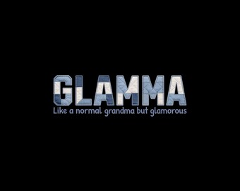 Glamma Glamorous Gramma TShirt PNG, Patchwork Wertschätzung T-Shirt Design, Denim Stickerei Sublimationsgrafik, süße digitale Datei 4 Nana Grammy