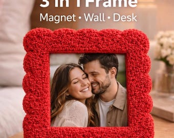 Marco de fotos para pareja romántica, marco de fotos con aguja perforadora, regalo de aniversario, regalo de boda, decoración de amor, decoración magnética de pared o escritorio, hecho a mano.