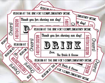 diy drink ticket etsy drink ticket template