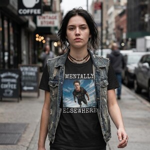 T-shirt Mentally Elsewhere – Gen Z Skydive Dissociative Streetwear