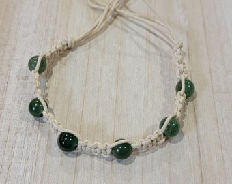 Gemstone Macrame Bracelet, Green Aventurine Bracelet, Friendship Bracelet