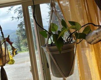 colgador de plantas de macramé