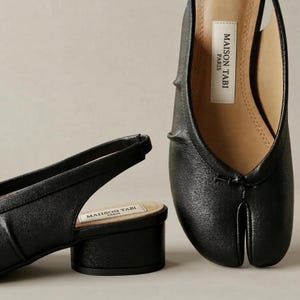 Vintage Tabi Mary Jane Heels – Japanese Split Toe Leather Sandals