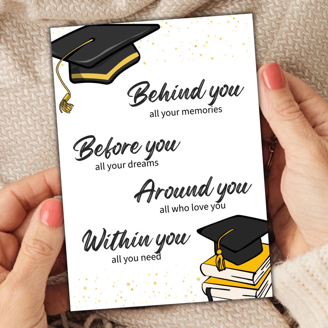 Printable Graduation Card, College High School Graduation Card ...