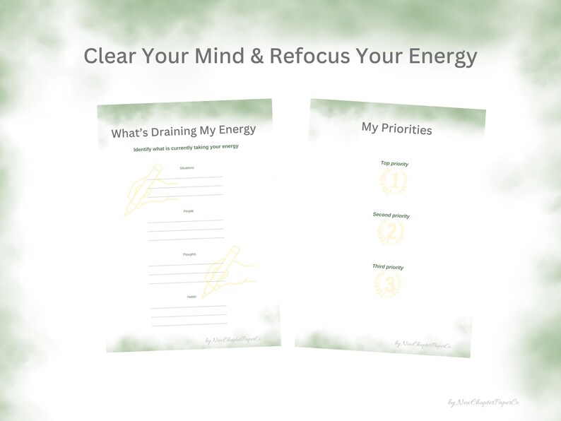 Mental Reset Planner Printable PDF | Brain Dump Worksheet | Clear Your ...