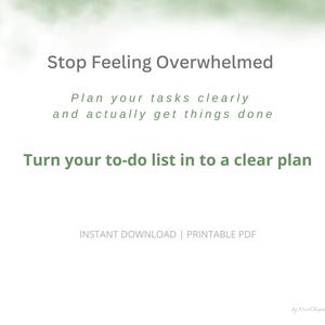 To Do List Minimal Planner Printable | Daily Task Organizer PDF | Productivity Planner | Simple Checklist | Instant Download