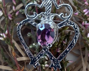 Scottish vintage brooch Luckenbooth,  Murtagh Outlander, gift for her,  shawl pin, celtic love token