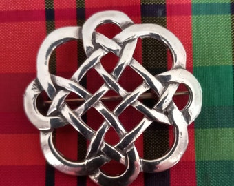 Celtic brooch John Hart, Iona silver, Mothers day gift,  Scottish vintage, Outlander, shawl pin