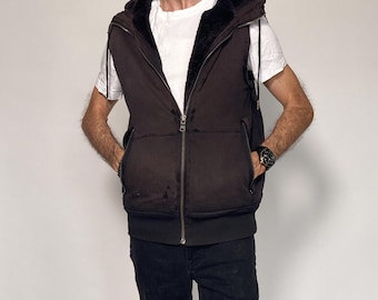 Armani Exchange Upcycled Vest | Men's XS | Distressed Look | Threaded Sparrow Style
