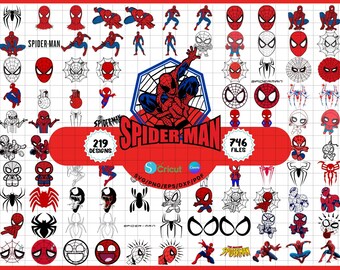 Lot Spiderman SVG : 200 designs mignons et classiques pour Cricut
