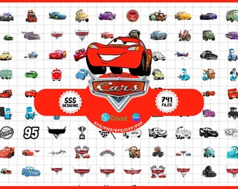 Lot de cliparts voiture anniversaire enfants, 600 PNG SVG DXF (polices bonus)