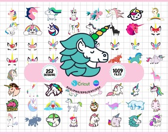 Pack de cliparts licorne : anniversaires d'enfants et modèles de fête (250 fichiers)