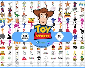 Téléchargement numérique Toy Story : 200 modèles PNG et SVG - prêt pour la découpe Cricut