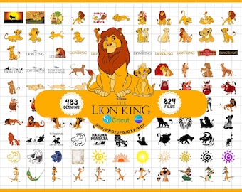Clipart Le Roi Lion : dessins Simba et Hakuna Matata (300 DPI PNG, SVG)