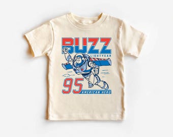 Buzz Lightyear 95 American Hero Kids Shirt – Retro Space Ranger Tee, Disneyland  Family  Story Patriotic  America  Shirt