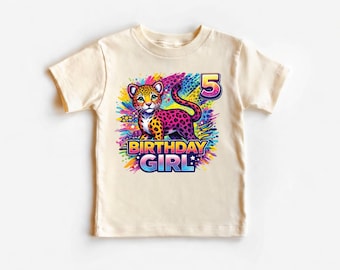 Custom Leopard Birthday Kids Shirt,Rainbow 90s inspired Age Party Tee,y2k colorful,Maximalist Adult Kids
