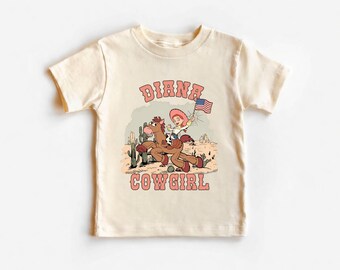 Personalized Name Cowgirl Western Shirt, Custom Name Story Birthday Kids Tee, Disney Country WDW Girl Trip Outfit