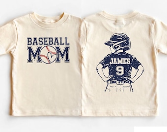 Customized Baseball Mom Shirt, Your Number Custom Team Name Tee, Player Graphic Choice T-shirt