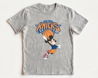 Comfort Colors New York Basketball Champions 2026 Mickey Mouse Shirt, Orange Blue Hoops Fan Shirt