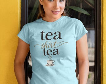 Tea Shirt Tea, Cute Tea Lover Shirt, Aesthetic Tea Shirt, Minimal tea Cup Tee, Cozy Gift for Her, Trendy Graphic Tee