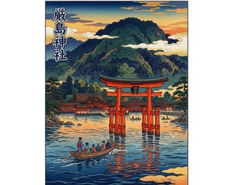 Itsukushima Torii Gate poster | Japanese landscape rolled poster