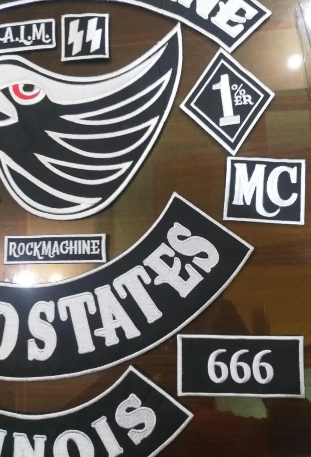 Rock Machine MC Biker Vest Patches – Eagle, Rockers, 1% Diamonds Set - Etsy