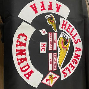Canada AFFA MC Biker Patch Set | Hells Angels Style Rocker Vest Jacket Patches