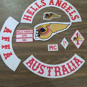 Australia AFFA MC Biker Patch Set | Outlaw Style Rocker Back Patch