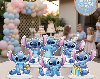 Stitch babyshower tafeldecor, set 6 uitsparingen, feestrekwisieten, tafeldecoratie, decoratie kinderfeestje, feestartikelen