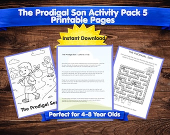 Prodigal Son Bible Activity Pack | Kids Christian Printable PDF (Digital Download)