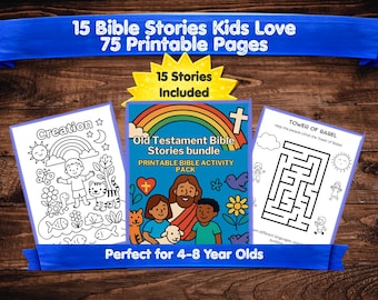 Old Testament Bible Stories Activity Pack – 15 Stories, 75 Pages (Digital Download)