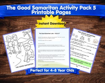 Good Samaritan Bible Activity Pack for Kids | Kindness, Compassion Lessons (PDF Download)