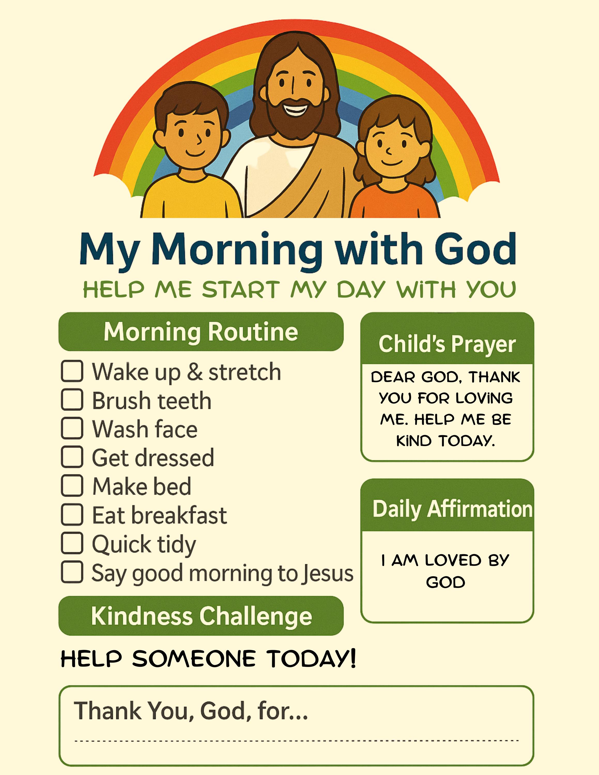 30-day Walk With Jesus Printable for Kids | Faith, Kindness Challenge ...