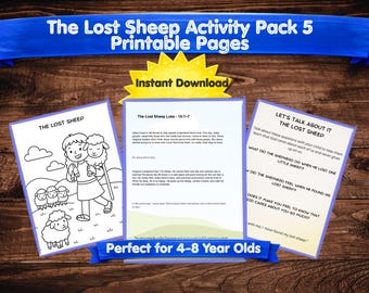 Lost Sheep Bible Activity Pack for Kids | Christian Printable PDF (Ages 4-8)