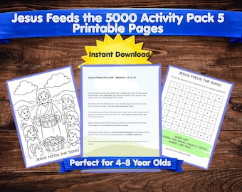 Jesus Feeds 5000 Bible Activity Pack | Christian Printable PDF (Ages 4-8)