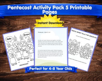 Pentecost Activity Pack for Kids | Holy Spirit Bible Story Printable (Ages 4-8)