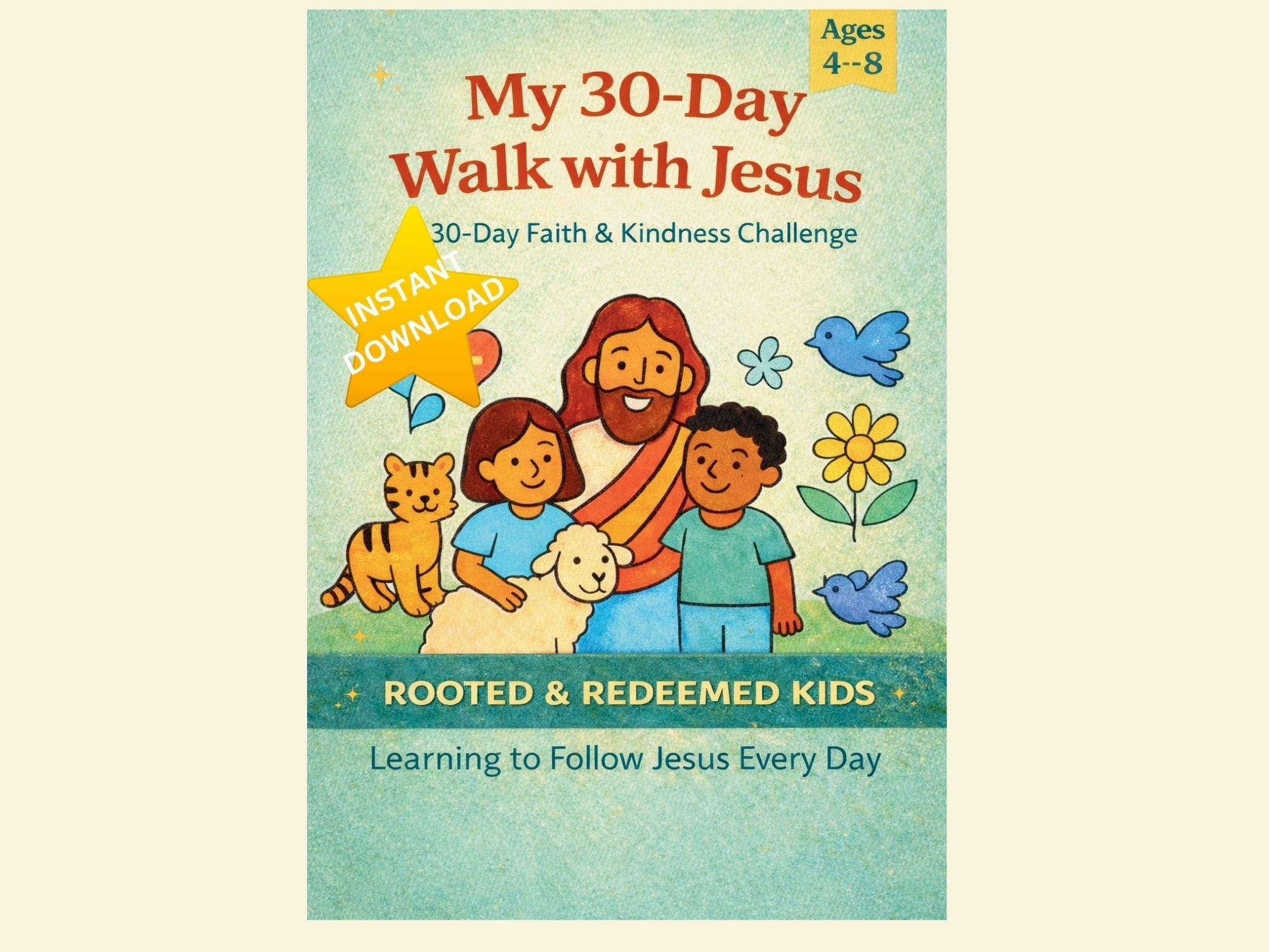 30-day Walk With Jesus Printable for Kids | Faith, Kindness Challenge ...