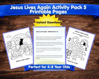 Jesus Lives Again Activity Pack | Christian Printable PDF (Digital Download)