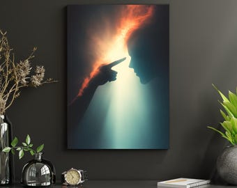 Luxury Abstract Mind Poster – Surreal Silhouette Wall Art, Cinematic Emotional Print, Sophisticated Modern Decor