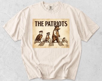 The Patriots Vintage 4th of July Shirt, Founding Animal Tee, Comfort Colors Independence Day Shirt, Retro Patriotic Animal