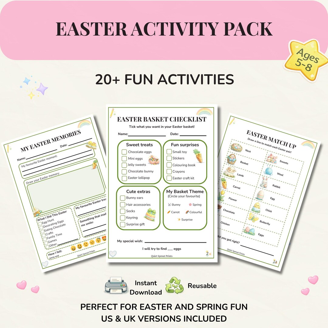 Easter Activity Pack Printable | Kids Games, Puzzles & Colouring ...