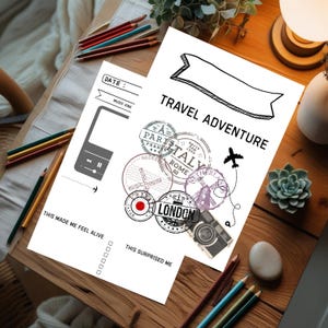 Travel Journal for Tweens & Teens | Interactive Europe Trip Memory Book (digital download)