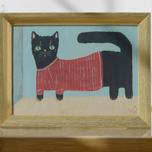 Buy 2 Get the 3rd FREE, 11 x 14, Art PRINTS, Art Prints Mailed Only, Wall Art, Cat Art Print, Folk Art Prints, Naive Art Print, Artful Zeal