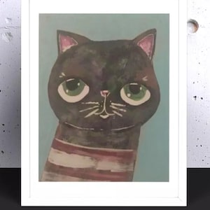 Buy 2, Get the 3rd FREE, 8.5 x 11, Art PRINTS, Art Prints Mailed Only, Wall Art, Folk Art Print, Cat Art Print, Naive Art Print, Artful Zeal