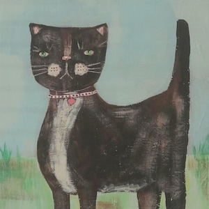 Buy 2 Get the 3rd FREE, 11 x 14, Art PRINTS, Art Prints Mailed Only, Wall Art, Cat Art Print, Folk Art Print, Naive, Outsider, Artful Zeal