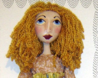 Cloth Doll PATTERN, Primitive Doll Pattern, Folk Art Doll, Farmhouse, Country Decor, Boho, Art Doll Pattern, Artful Zeal