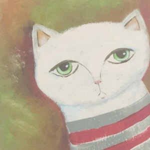 Buy 2, Get the 3rd FREE, Art PRINTS, 11 x 14, Art Prints Mailed Only, Wall Art, Naive Art, Folk Art, Cat Art Print, Outsider, Artful Zeal